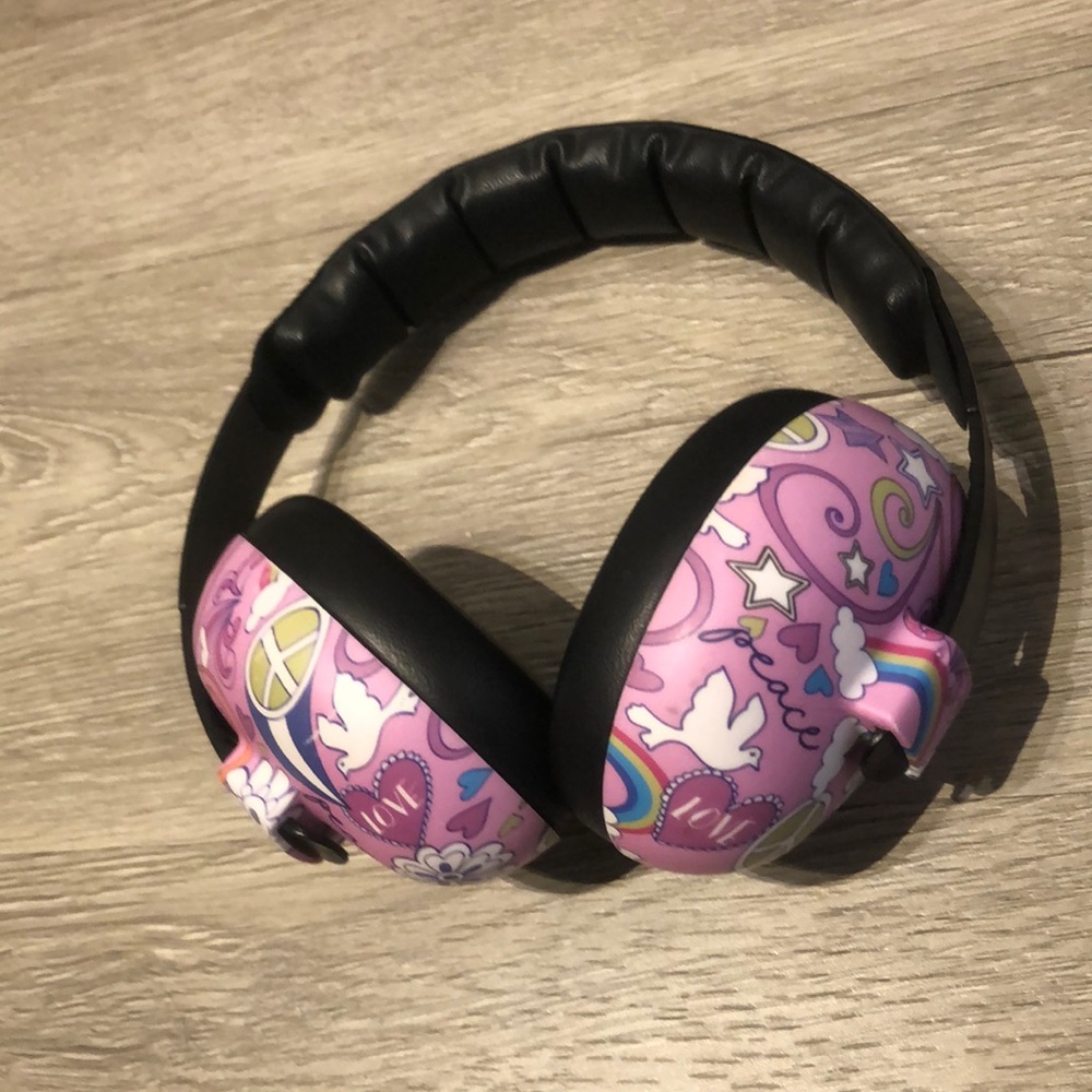 Banz Baby Earmuffs - Pink Doodle